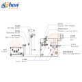 Automatic high speed label paper/cotton seersucker fabric non stop turret slitter rewinding machine with unloading